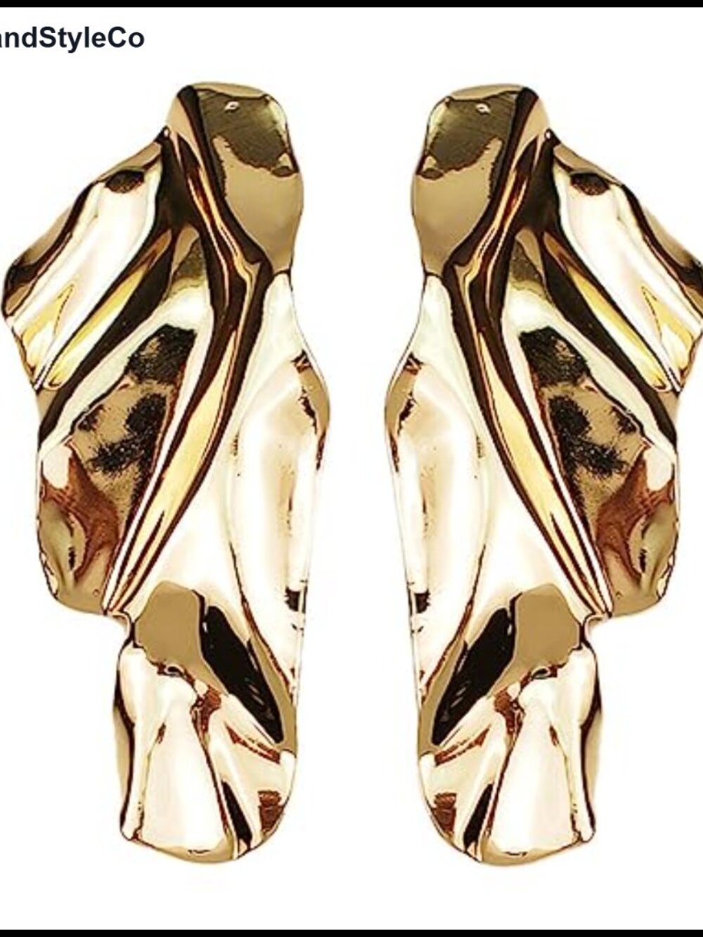 Geometric Metal Earrings for Women, Hypoallergenic Leaf Drop Earrings Trendy